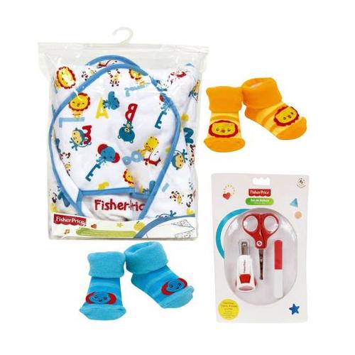 Fisher Price Manicure Set, Hooded Towel and Two Pairs of Socks