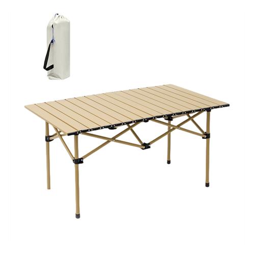 Small Portable 60CM Picnic Table \ Beech Wood Roll-Up Folding Camping Table