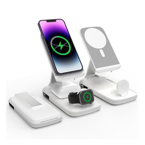 5 in 1 Wireless Charging Station,10000mAh Power Bank Fast Charger Station