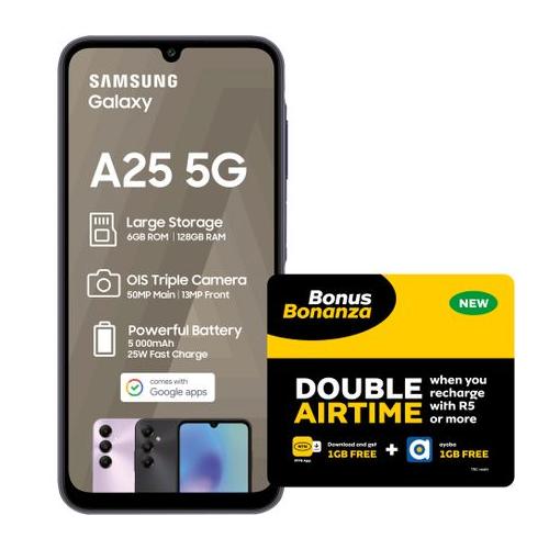 Samsung Galaxy A25 5G 128GB Dual Sim - Black + MTN SIM KIT & 5G Device Promotion