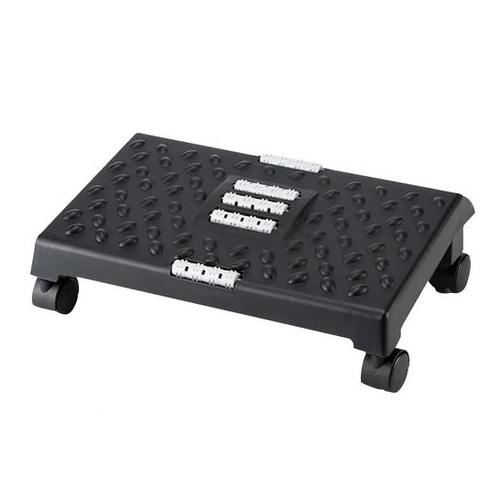 Ergonomic Foot Rest Stool Under Desk Footrest with Casters and Massager