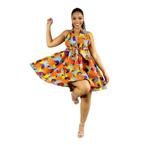 Africa Fashion House Anna-Mo Color Blast Infinity Dress