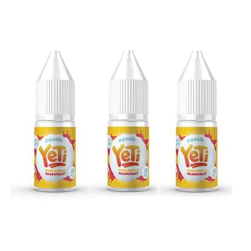 10ml Yeti Nic Salts Vape Juice - Pineapple & Grapefruit - 50mg - 3 Pack
