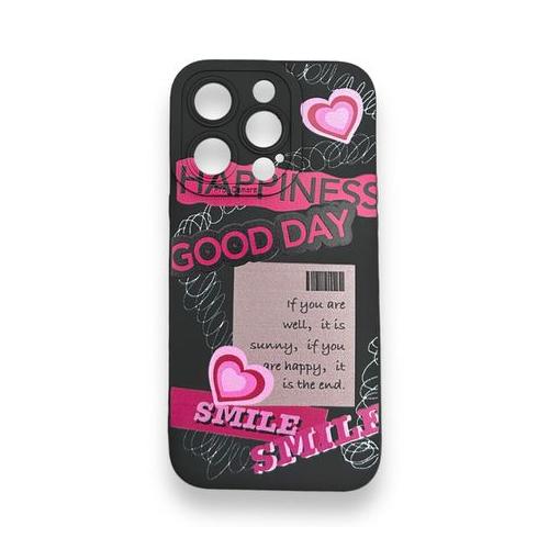 Good Vibes Only Black Silicon Case For iPhone 15 Pro Max