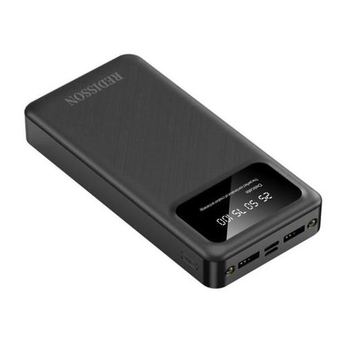 Redisson 10000mAh Power bank dual USB charging - Black