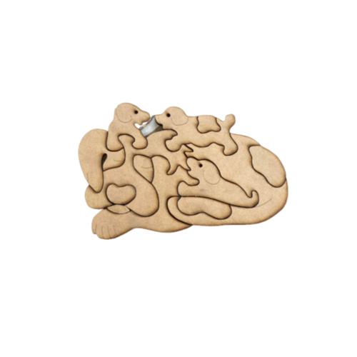 Wooden Sleeping Dogs Puzzle