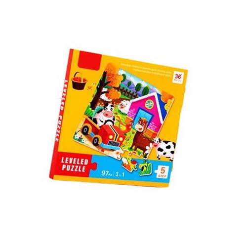 97 Piece Of 3 In 1 Leveled Children Puzzle Book KP-69