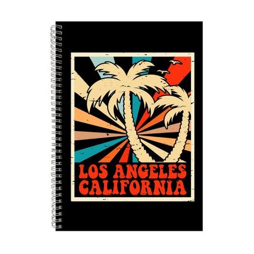 LA Centre A4 Notebook Spiral and Lined Surfing Graphic Notepad Present 097