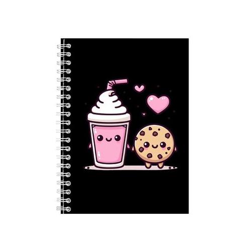 Cookies A5 Notebook Spiral and Lined Matching Couples Graphic Notepad 093