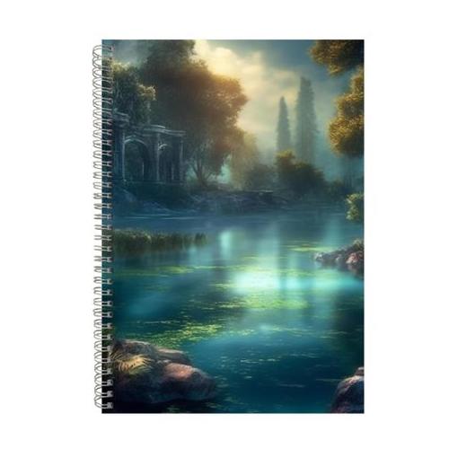 Ruin A4 Notebook Pad for Mystical Nature Lovers Graphic Design Present 076