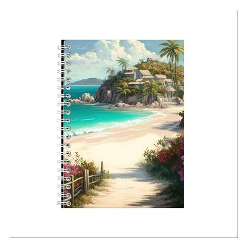 Home A5 Notebook lines Pad for Work Tropical Graphic Design Present 055