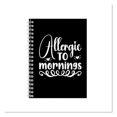 Allergic A5 Notebook Pad for School Work Trendy Graphic Design Present 050