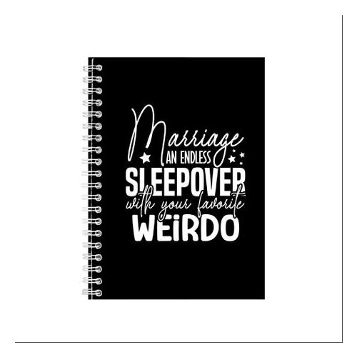 Weirdo A5 Notebook Pad with Lines Funny Marriage Graphic Present 046