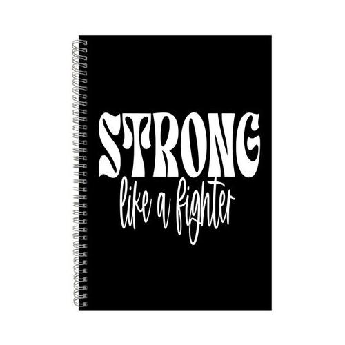 Fighter A4 Notebook Pad Trendy Motivational Graphic Birthday Present 043
