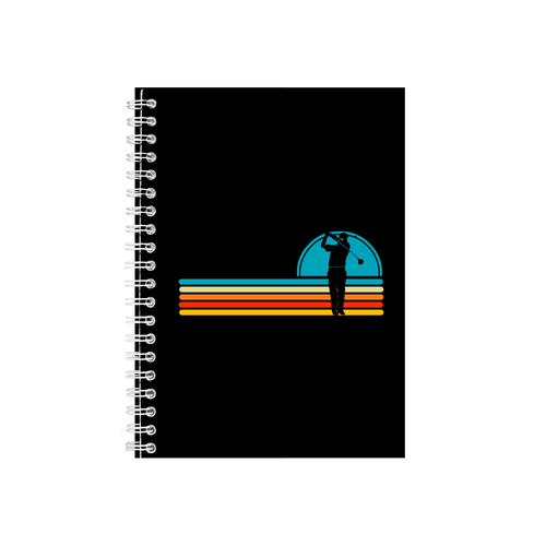 Golf-Swing A5 Notebook Pad for Sports Lovers Trendy Graphic Present 036