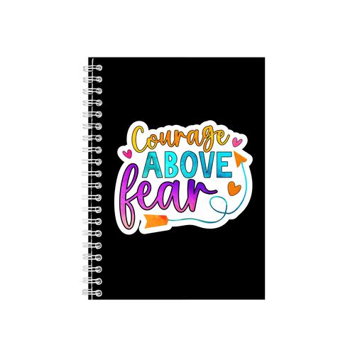 Courage A5 Notebook Pad Trendy Positive Vibes Graphic Design Present 032