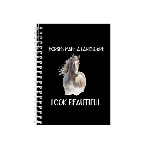 Beautiful A5 Notebook Pad for Horse Lovers Trendy Graphic Present 021