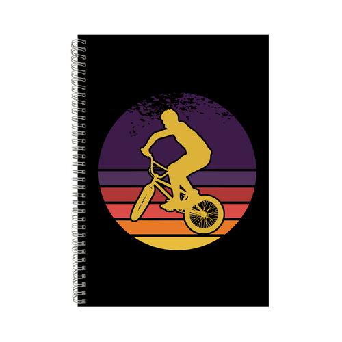 Bike-Ride A4 Notebook Pad Lines for Sports Lovers Trendy Graphic Present036