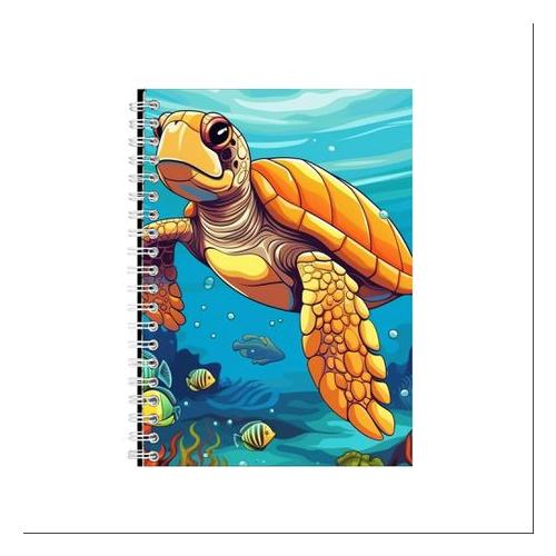 Cartoony Turtle 42 A5 Notebook Present