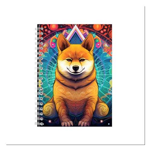 Psychedelic Shiba Inu 3 A5 Spiral Notebook Gift Idea