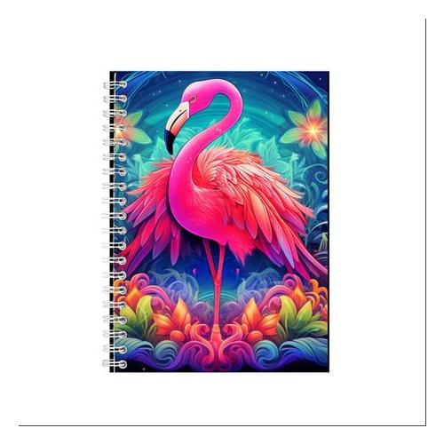 Psychedelic Flamingo 3 Gift Idea A5 Notepad Christmas Gift