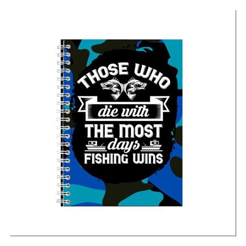 The Most Days Fishing A5 Spiral Notepad Idea for Gift