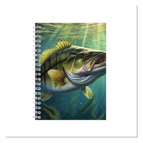 Big Bass Underwater 3 A5 Notebook Gift