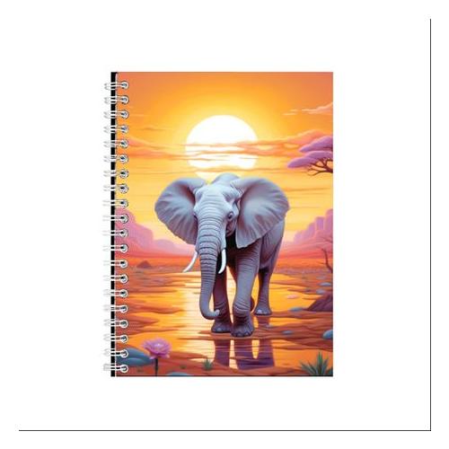 Pastel Elephant Desert Suns Gift Idea A5 Notepad Gift Idea