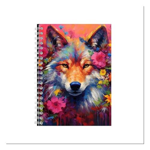 Floral Wolf 6 A5 Notepad Pad