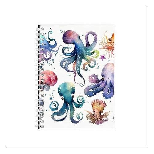 Octopuses Watercolor Set A5 Notebook Gift Idea