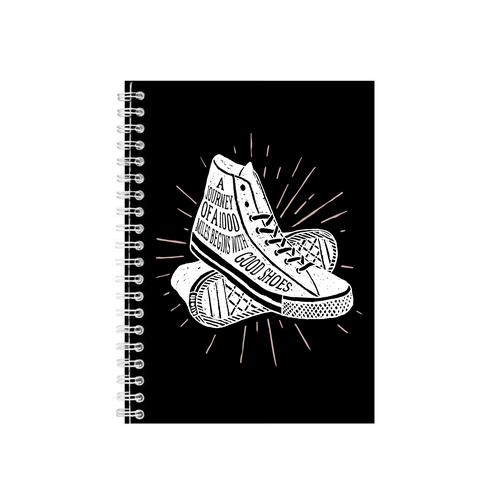 Good Shoes A5 Notebook Pad for Adventure Lovers Trendy Graphic Present 013