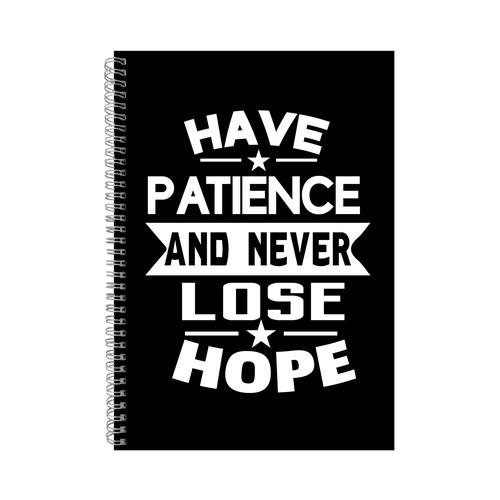 Patience A4 Notebook Pad Motivational Trendy Graphic Design Present 011