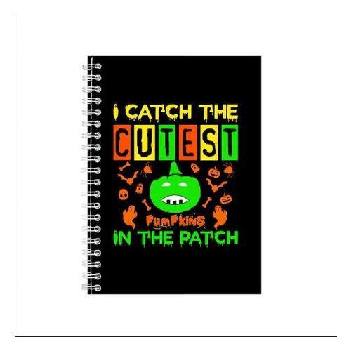 I Catch The Cutest Pumpkins Notebook Spooky Gift Idea A5 Notepad 143