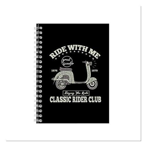 Ride With Me Notebook Biker Gift Idea A5 Notepad 132