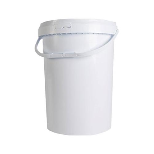 White 25 Litre Heavy Duty Buckets with Lid & Handle (5 packs)