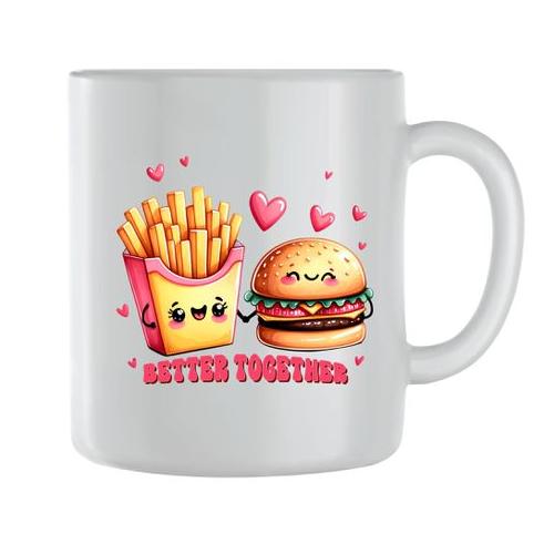 Fries Coffee Mugs for Men Women Matching Couples Graphic Cups Present 094
