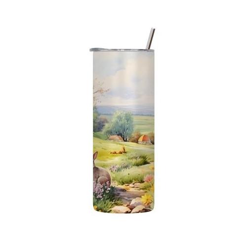 Animal 20 Oz Tumbler with Lid and Straw Easter Graphic Design Present 091