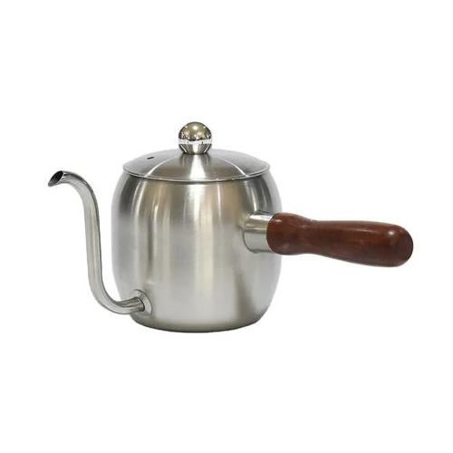 Stainless Steel Teapots Gooseneck Drip Kettle With Wooden Handle