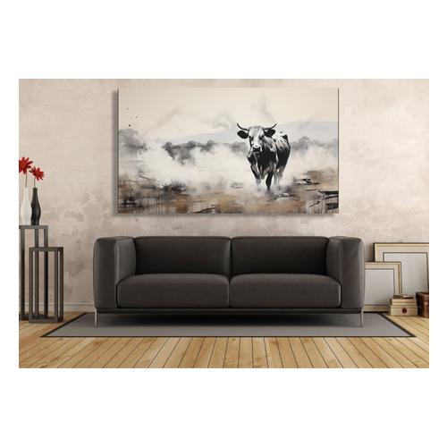 Canvas Wall Art - Bull Inkblot Imprssions - HC1189