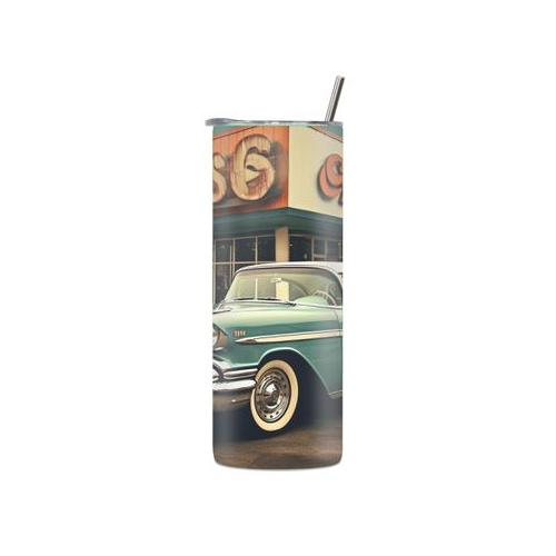 Shop 20 Oz Straight Skinny Tumbler Vintage Car Lovers Graphic Present 047
