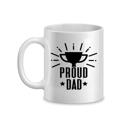Proud Dad Coffee Mug for Him Father's Day Graphic Cups Men Present 051