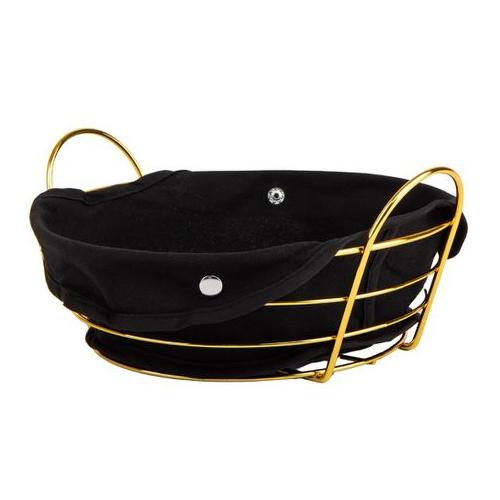 Bread Basket for Table Serving with Cloth Lining Wire - Ovel