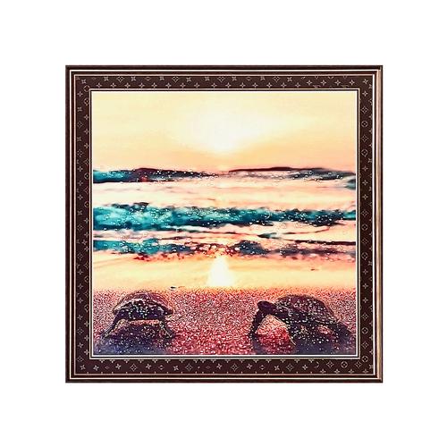 Premium Elegant Home Wall Art Painting -Sunset and Sea (B) - 63cmx63cm