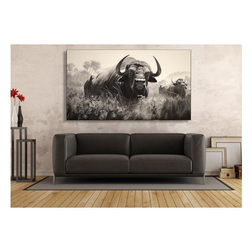 Canvas Wall Art - Buffalo Bush Grazers - IM1112