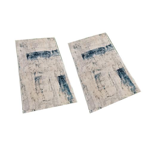 Decorpeople - 15465 Rug Cream and L Blue 60x100x2