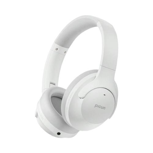 Picun - Hybrid Active Noise Cancelling Headphones With Built-In Mic - White