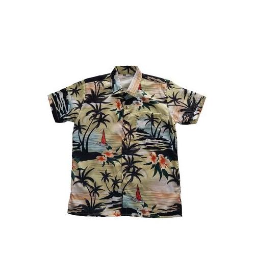 Men's Casual Hawaiian Print Short Sleeve Beach Cruise Summer Shirt