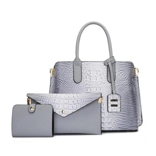 Trendy Ladies Crocodile Pattern Fashionable Shoulder Bag Set