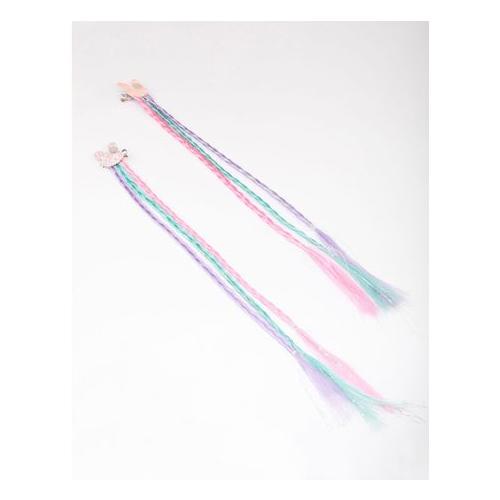 Kids Pastel Braided Bunny Hair Extension Clip