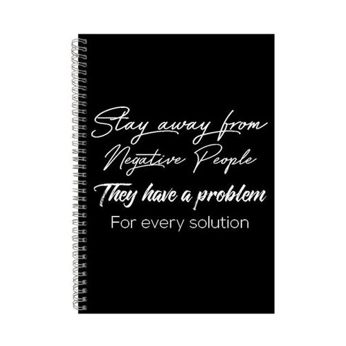 Solution A4 Notebook Spiral Lined Motivational Sayings Graphic Notepad 186